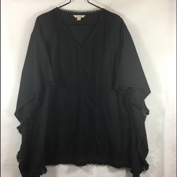 Pure By Exsit Other - Pure Batwing Sleeves With Lace Inset. Cover Up/Top Pure By Exsit Other - Pure Batwing Sleeves With Lace Inset. Cover Up/Top